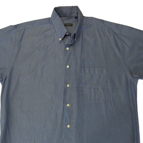 Vintage Gitman Bros Short Sleeve Button-down Shirt Oxford Men's Large Blue USA - Picture 3 of 8